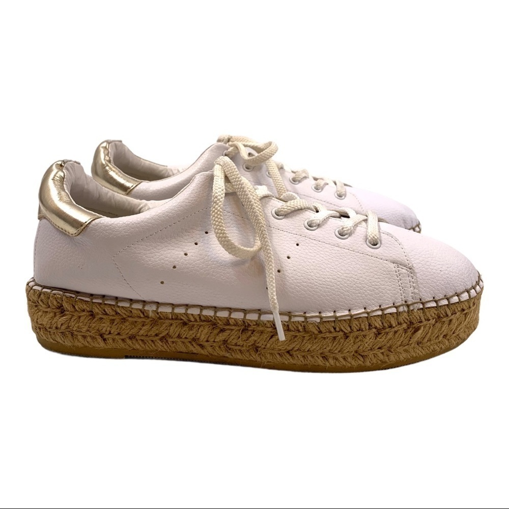 Steve Madden White Vegan Platform Espadrille Casual Shoes Women’s 10 - Picture 9 of 12